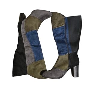 Ashley Stewart Patchwork Boots 11W